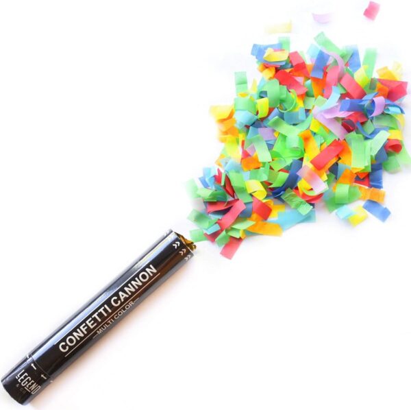 Legend & Co. Multi-Color Rice Paper Streamer Confetti Cannons (2 Pack)